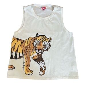 NEW WITHOUT TAG Sparkle City Wraparound Sequin Tiger Tank, Size Medium, SOLD OUT